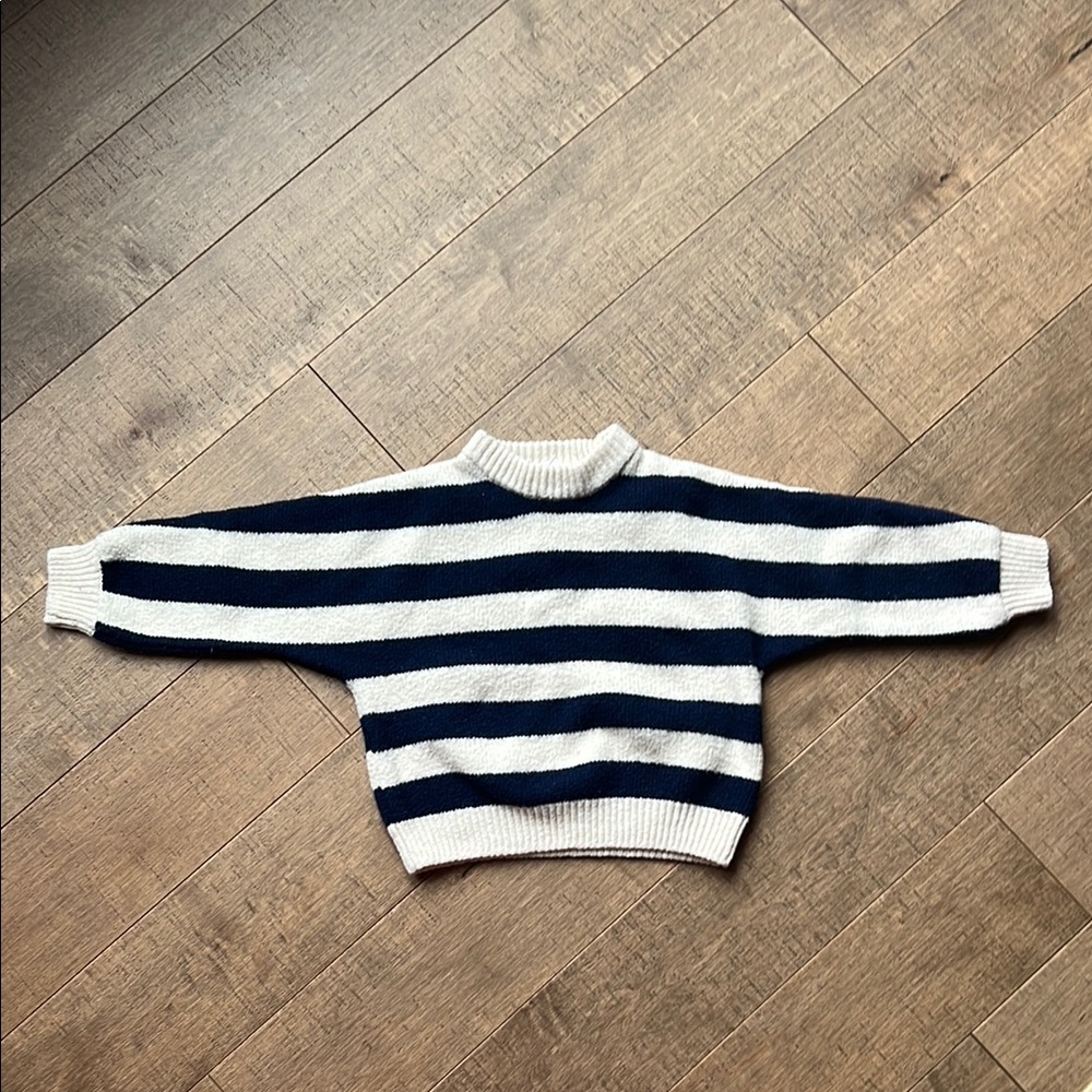 Striped Navy and White Sweater